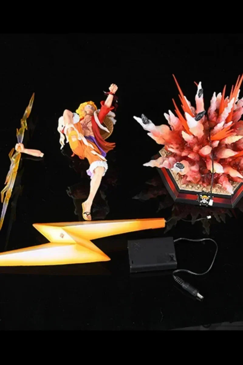 One Piece Аниме Фигурки Gear 5 Luffy Sun God Nika Фигура 50см PVC Фигурка Gk Статуя Колекционерски Модел Декорация Аниме Детски Gif