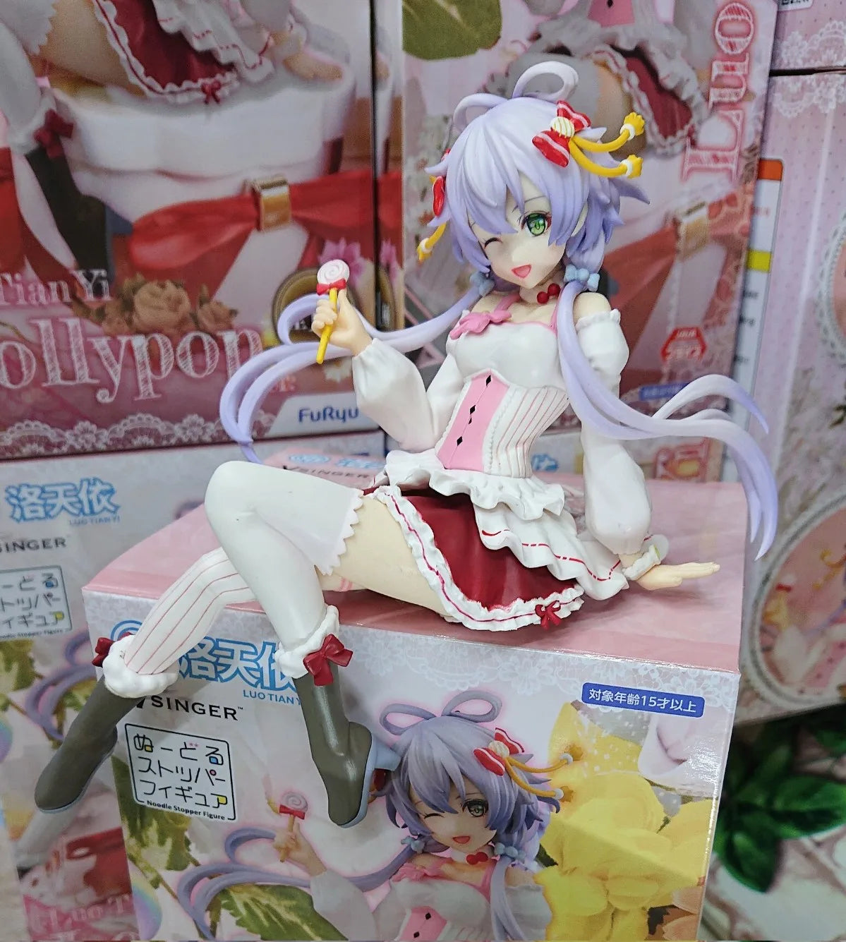 In Stock Genuine Furyu Virtual Singer Luo Tianyi Vsinger Series Model Toy Noodle Stopper Figure‌ Collectibles Desktop Ornaments