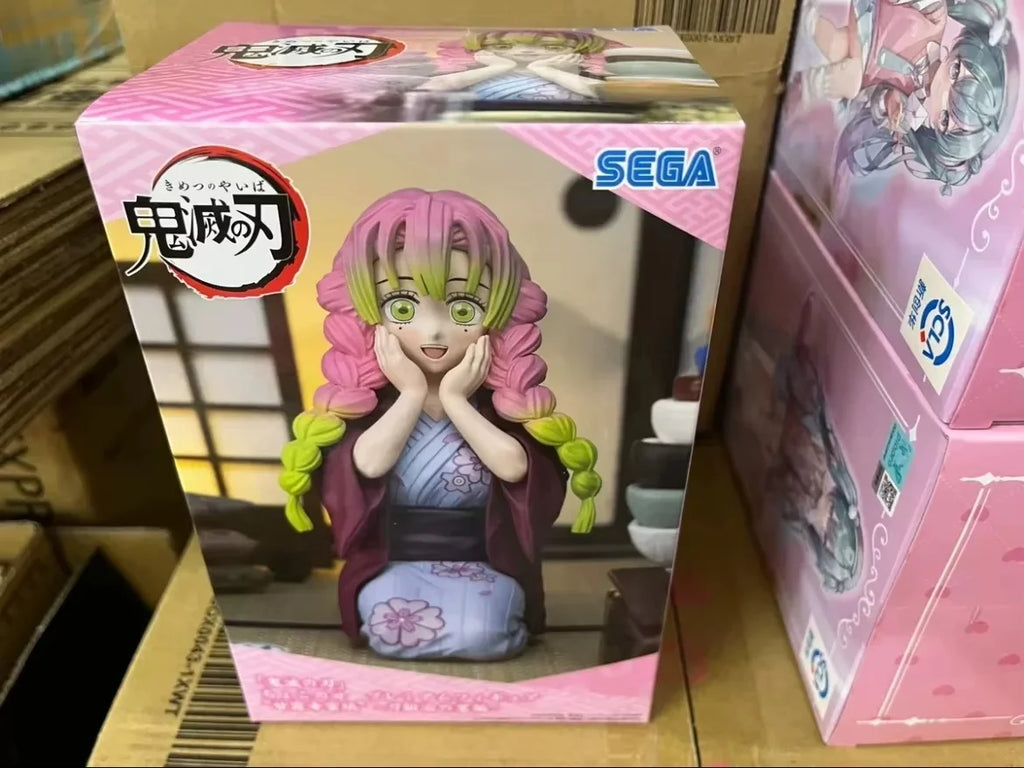 In Stock Sega Original Demon Slayer Kanroji Mitsuri Premium Chokonose Figure Katanakaji No Sato Hen Kawaii Anime Model Toy Gift