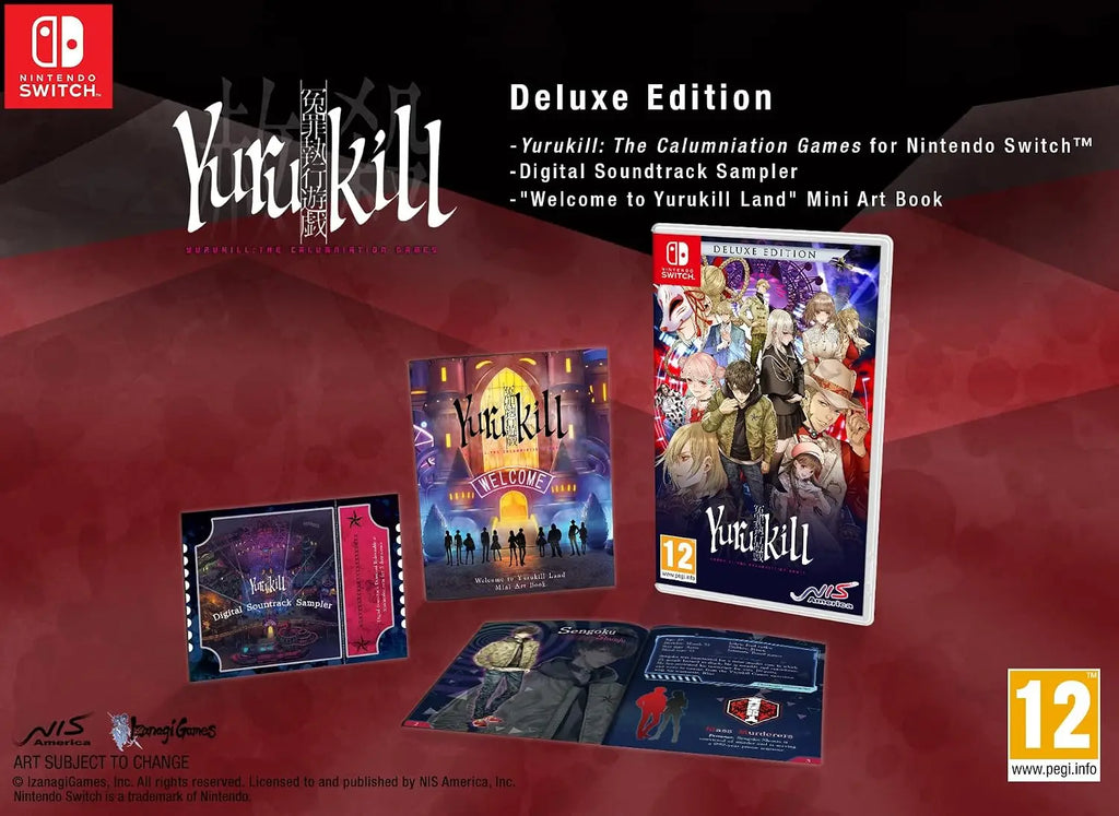 YURUKILL: THE CALUMNIATION GAMES - DELUXE EDITION- Nintendo Switch Game Card Games Cartridge Physical Card support TV Tabletop H