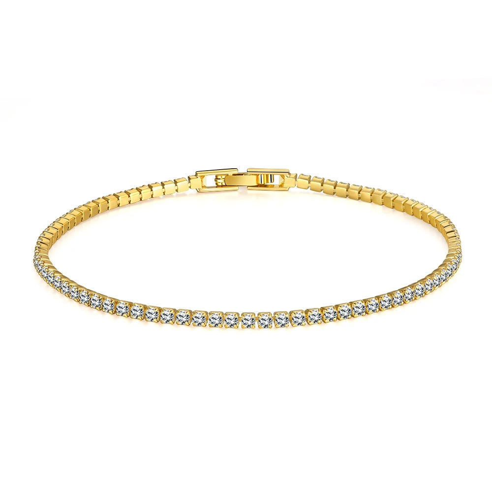 Massives 18K 14K Gold Moissanite Tennisarmband für Damen D VVS1 rundes 925 Sterling Silber Luxusarmband zur Verlobung