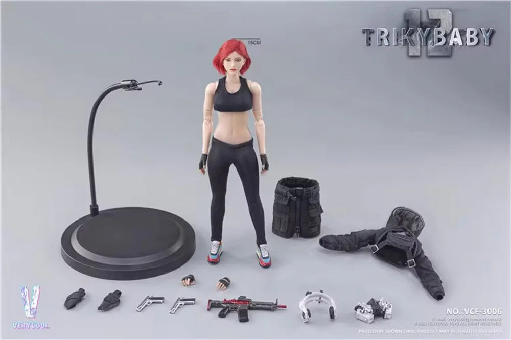 For Sale 1/12 Verycool VCF-3006 Palm Pocket Series Female Soldier Doll Willa Full Set Moveable Action Figure with CAMO Dress 6"