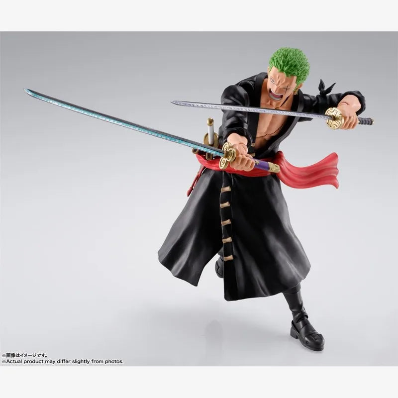 100%Original in Stock Bandai S.H.Figuarts ONE PIECE Roronoa Zoro Anime Character Model Toys Desktop Ornaments Collection Gifts