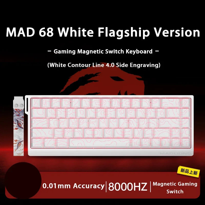 Madlions MAD68 60 Pro Mad Gaming Mechanical Keyboard Magnetic Switch Wired Gaming Accessories Customs Mad60 HE PRO MAD Keyboard