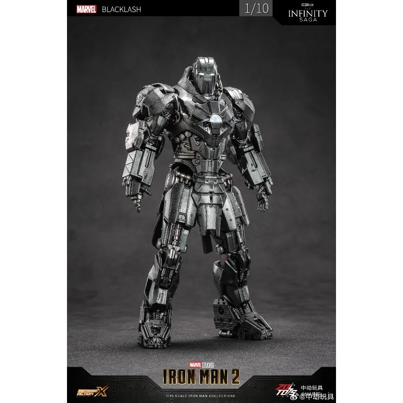 Original ZD TOYS MARVEL Blacklash INFINITY SAGA Iron Man 2 Iron Man Whiplash Anime Figure Toys Model Ornaments