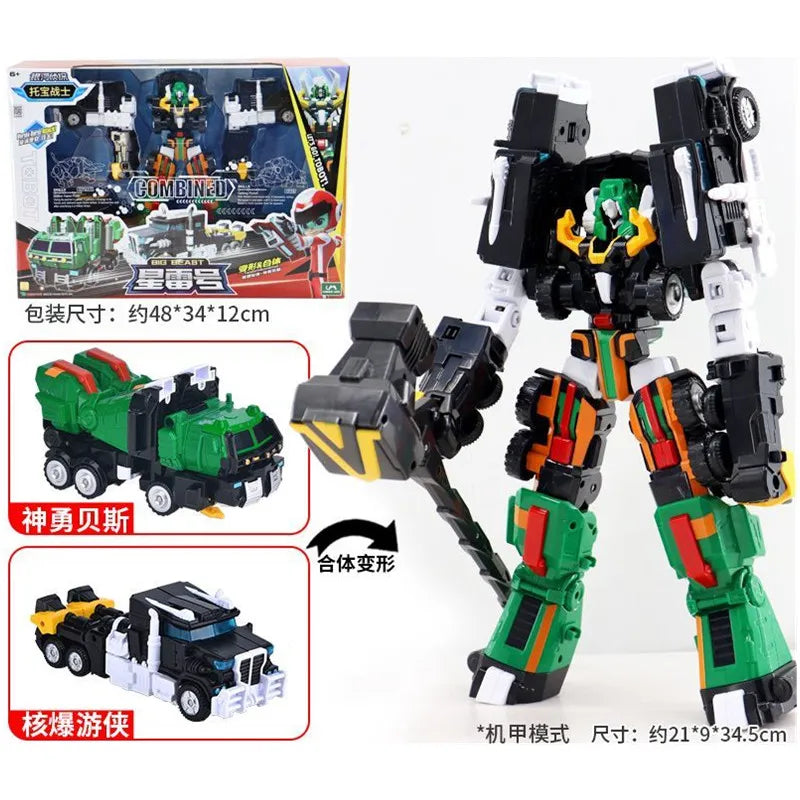 New Korea Tobot Transformation Robot Anime Cartoon Tobot Brothers Deformation Car Action Figure Large Vehicle For Child Gifts