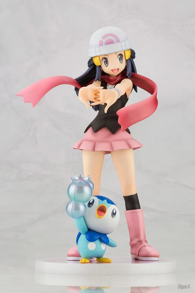 In Stock Original KOTOBUKIYA ARTFX J Pokemon Dawn+Piplup Action Figures Models Toys Gifts Collection Ornaments