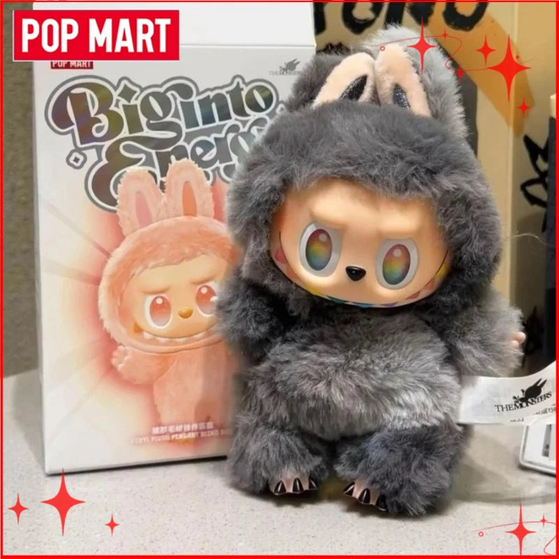 Genuine POP MART Labubu V1 V2 V3 Macarons Have A Seat Big Into Energy Coca Cola Series Vinyl Plush Pendant Blind Box Plush Toys