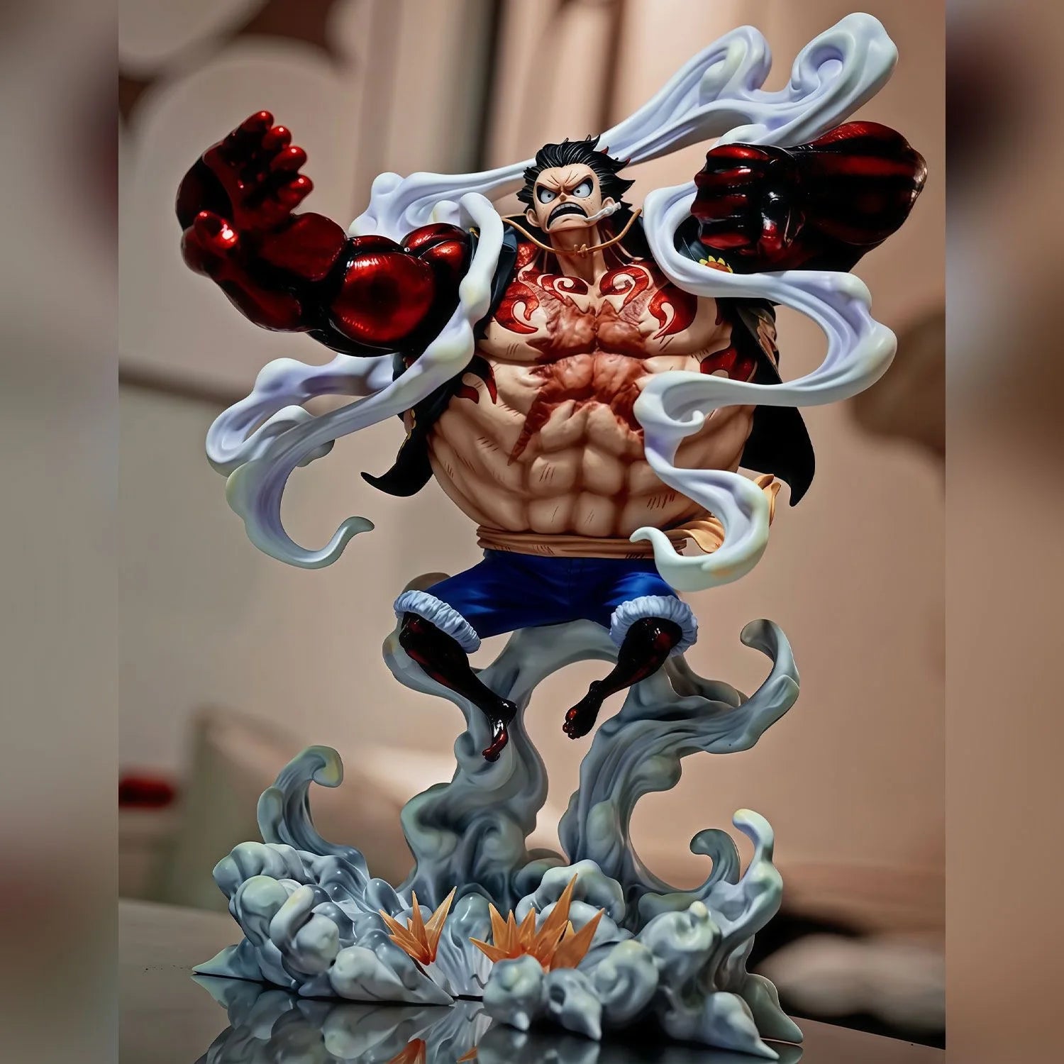 38cm/14.96inch Jt Statue One Piec Monkey D. Luffy Gear 4 Model Dolls Figurine One Piec Anime Figure Collectible Toys Gifts