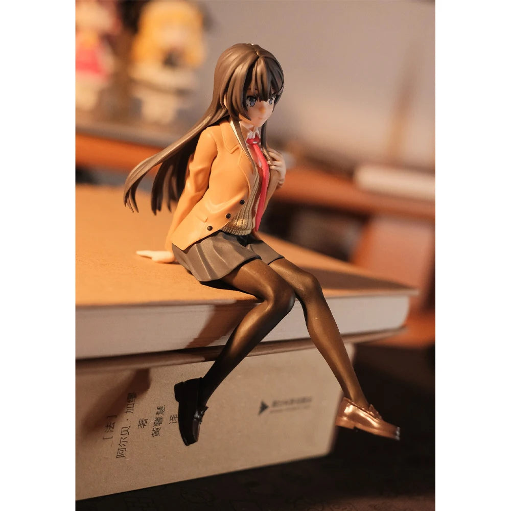 Anime Bunny Girl figure Sakurajima Mai figuras Cute anime JK girl Action Figure Sitting Pose model statue Collect Toy doll Gifts