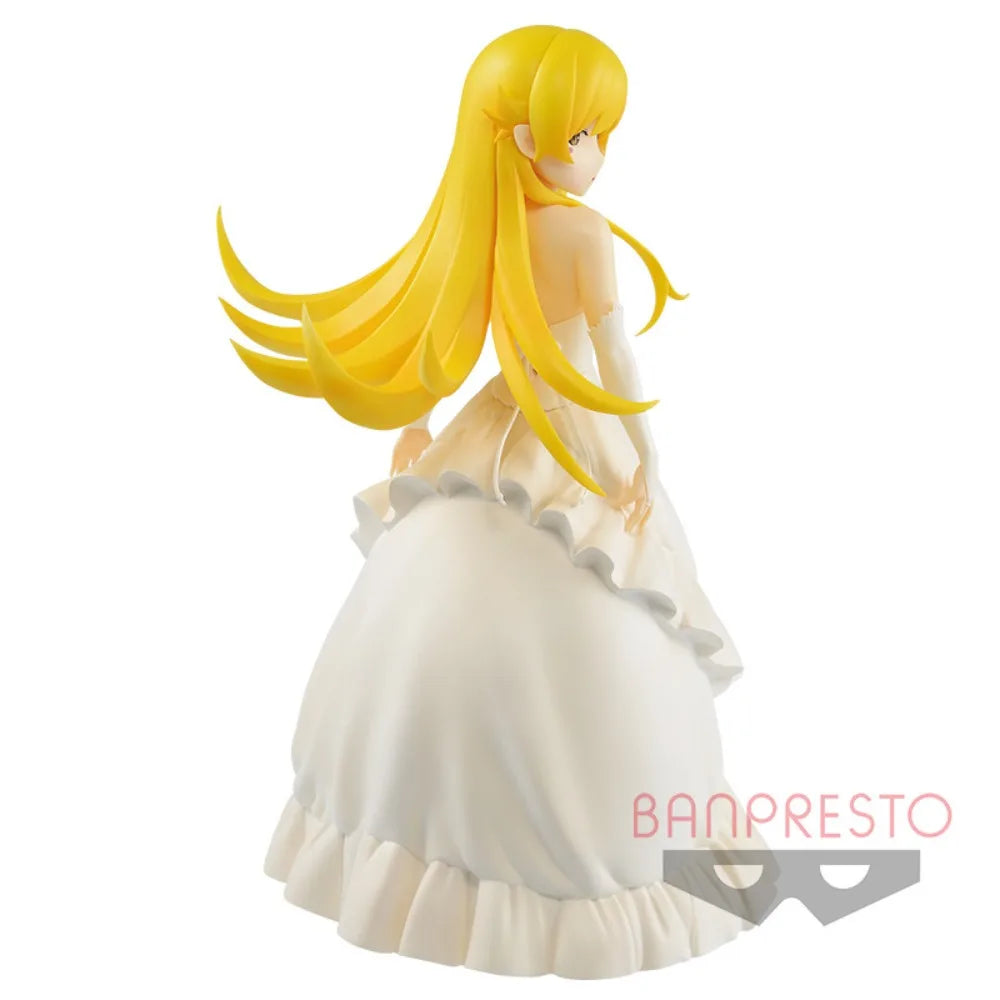 In Stock Bandai Original Genuine Banpresto Monogatari Series Oshino Shinobu Wedding Dress EXQ Figure 21cm Collections Model Toys