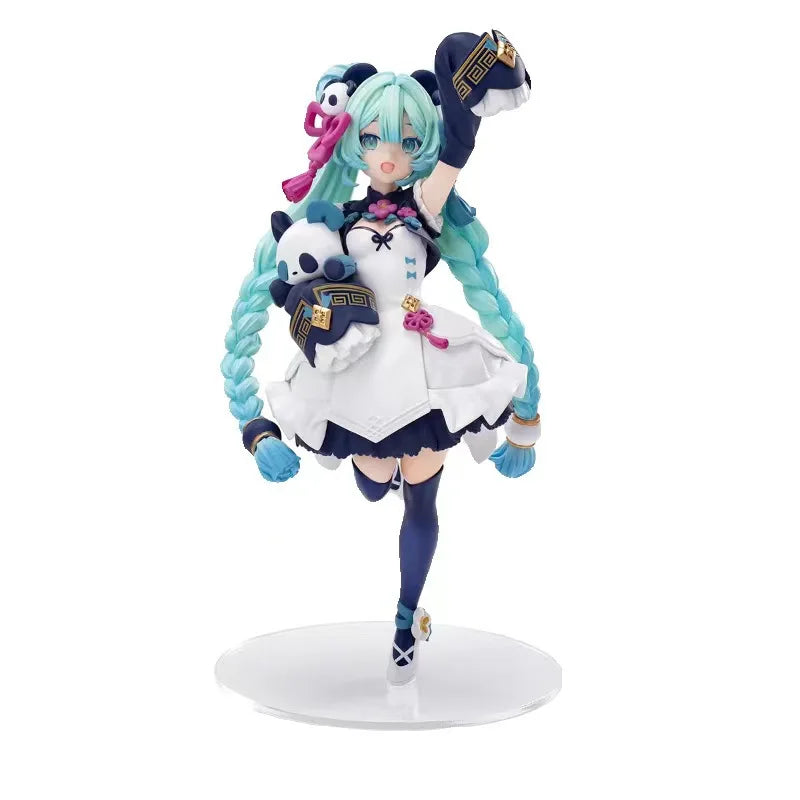 18CM Anime Hatsune Miku Figure National Style Fashion Panda MODERNCHINA Gift Collection Aciton Figure PVC