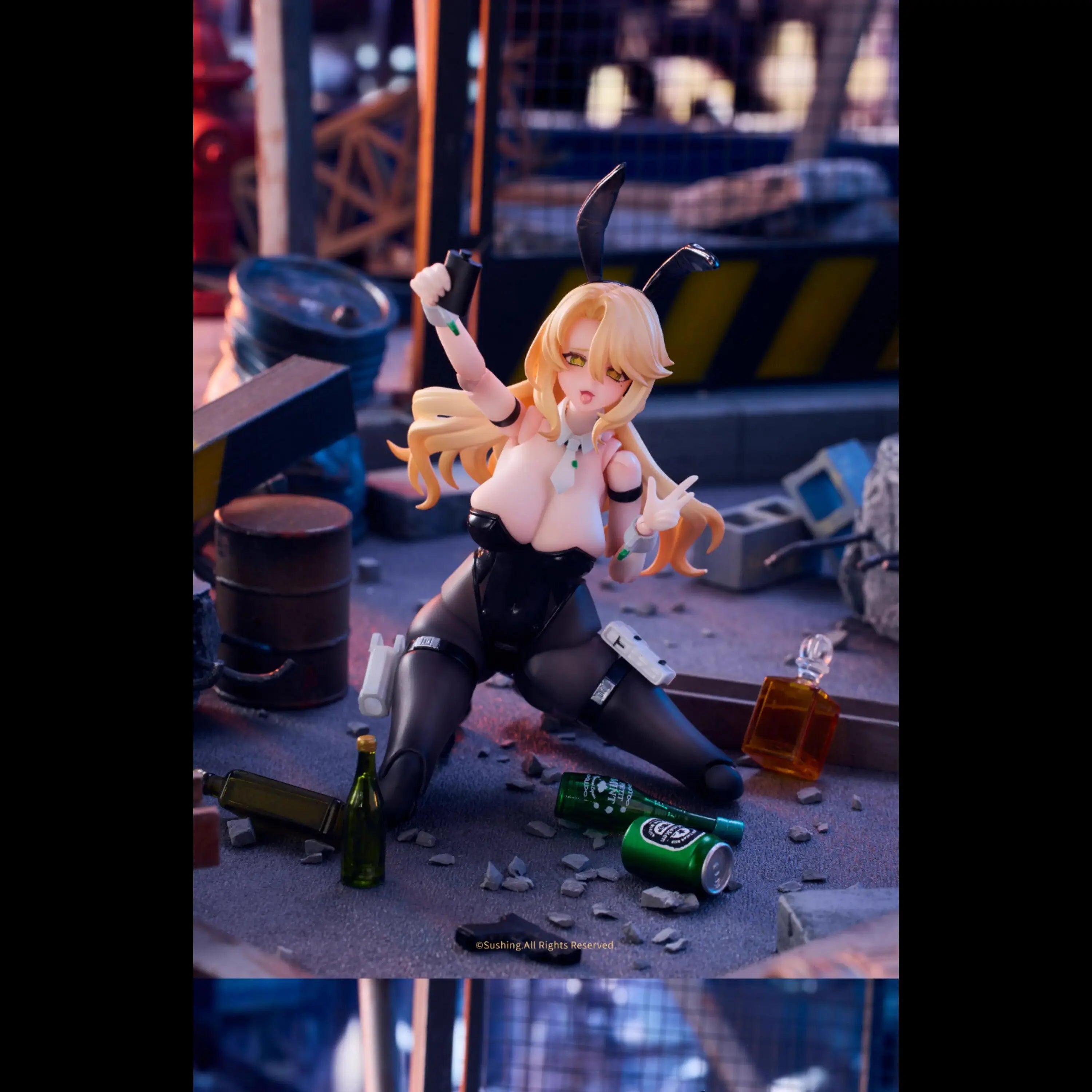In Stock Sushing 1/12 Scale Bunny Rapid Action Squad Shield Bearer Elena Mecha Girl Action Figure Anime Model Trendy Toys Doll