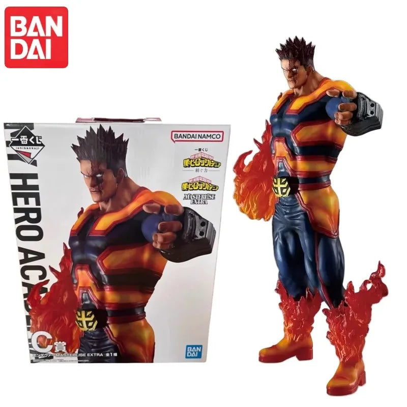 In Stock Original Bandai My Hero Academia Ichiban Kuji Endeavor Anime Action Figures Model Toys desktop Ornament collect Gifts
