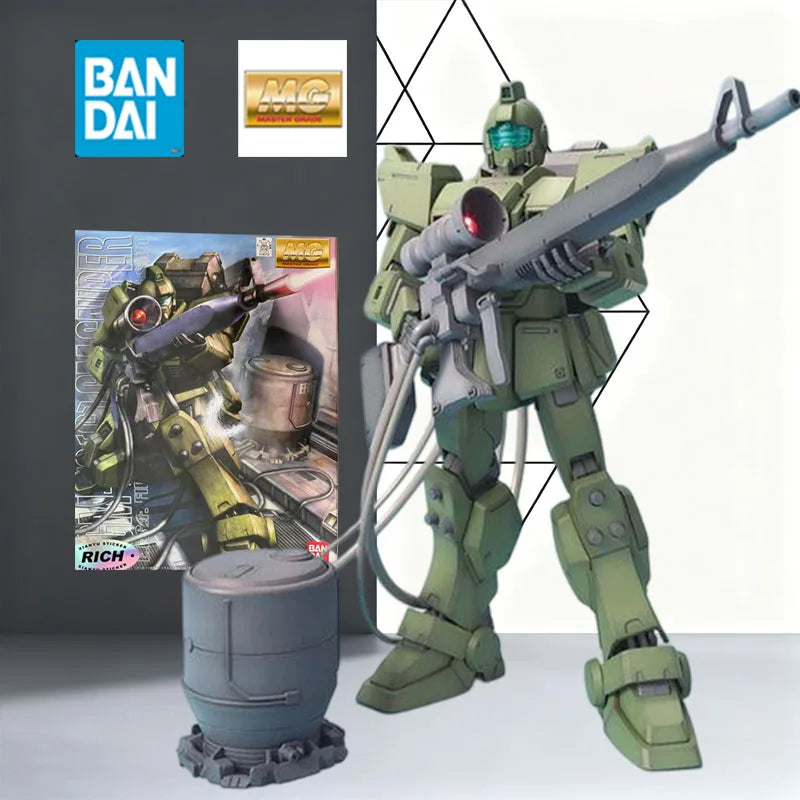BANDAI GUNDAM MG 1/100 GM Sniper II PB Model Kit Official Gundam IP Action Figure Assembly Toy with Foam Box Packaging
