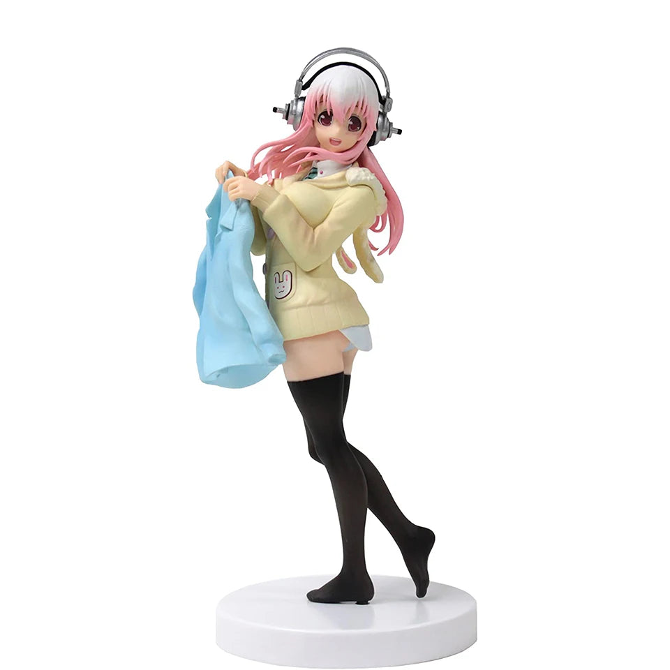 Originale, authentische 20 cm große Super Sonico Anime-Actionfigur – Sammlerstück für Kinder, Geburtstagsgeschenk