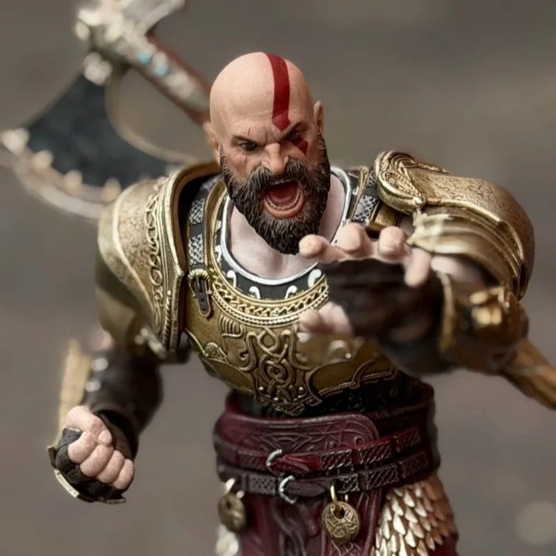 Authentic 18cm Deluxe Edition Brotoys X Takethat 1/12 God Of War Ii Kratos 7-Inch Movable