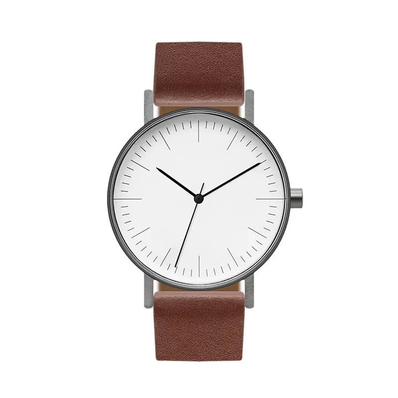 Design Sense Watch B001 Einfaches Retro-Design Stummschaltung Herren- und Damenuhr aus wasserdichtem Edelstahl