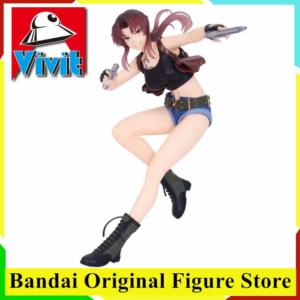Original System Service Black Lagoon Revy Vivit Action Figure Toys PVC Model Colleciton Anime Figurine Doll Gift