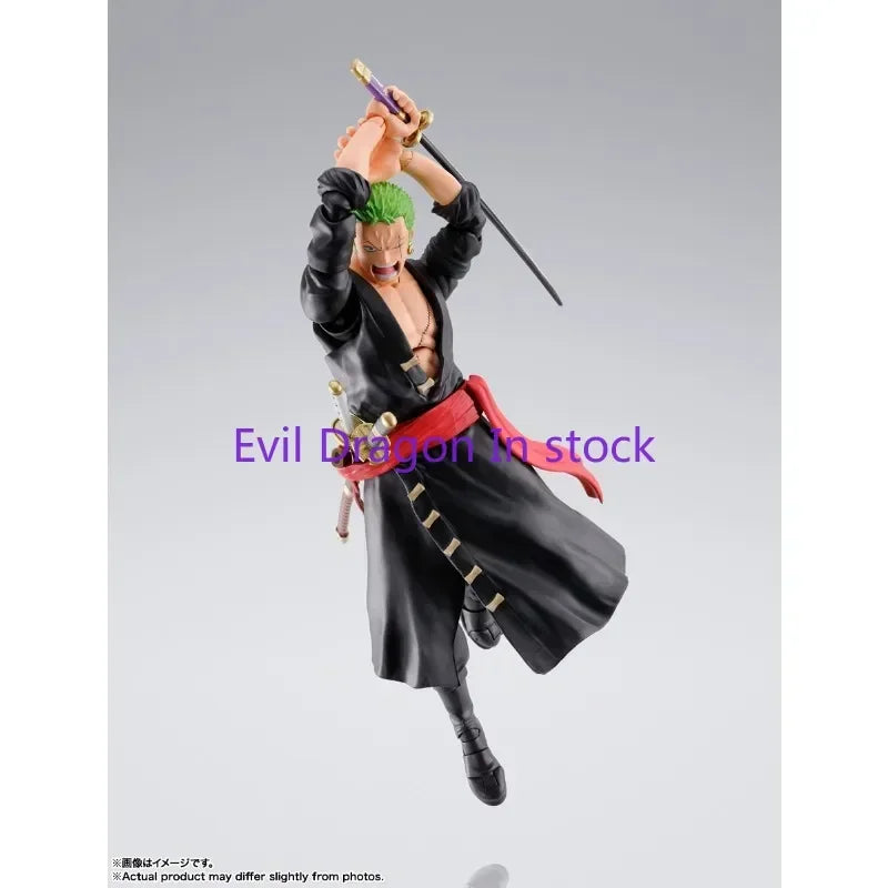 Bandai Original ONE PIECE Anime-Figur SHF Roronoa Zoro Actionfigur Spielzeug für Jungen Mädchen Kinder Geschenk Sammlermodell Ornamente