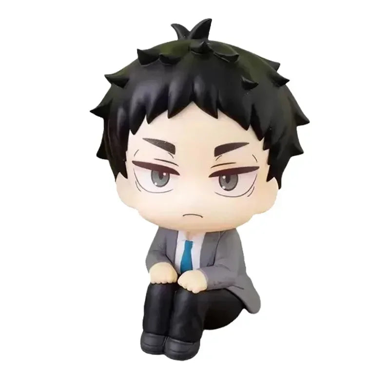 Anime Haikyuu!! miya atsumu Oikawa Tooru Iwaizumi Hajime Akaashi Keiji Look Up Model Action Figures Q Version PVC Birthday Gifts