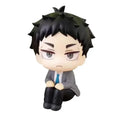 Anime Haikyuu!! miya atsumu Oikawa Tooru Iwaizumi Hajime Akaashi Keiji Look Up Model Action Figures Q Version PVC Birthday Gifts