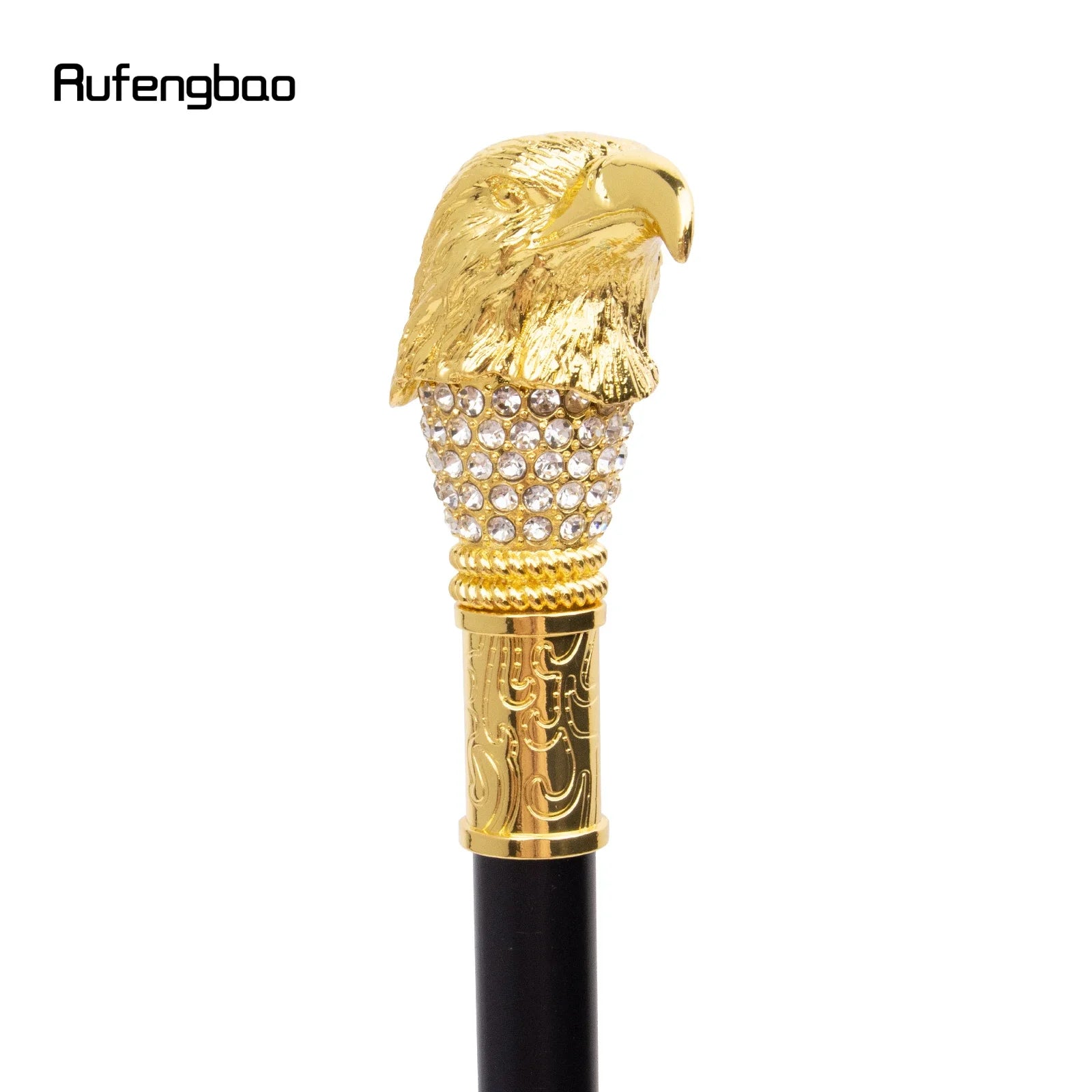 Golden White Eagle Head Fashion Walking Stick Decorative Stick Cospaly Vintage Party Fashionable Walking Cane Crosier 93cm