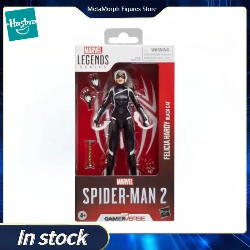 Original Hasbro Marvel Legends Series Gamerverse Spider-Man 2 Felicia Hardy Black Cat Anime Figure Toy Collection Model