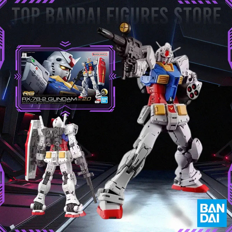 Bandai RG RX-78-2 WING RX-93-V2 UNICORN GOD GUNDAM In stock Anime Original Model Toy Action Figure Robot Collection Toy Gift