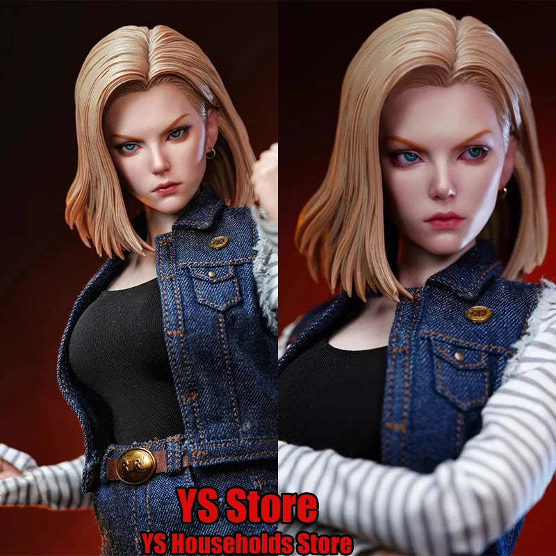 ARTISAN Studio 1/6 Gold Hair Android No.18 Delicate Painted Female Action Figure Collection Anime Memory 12" Female Soldier Doll
