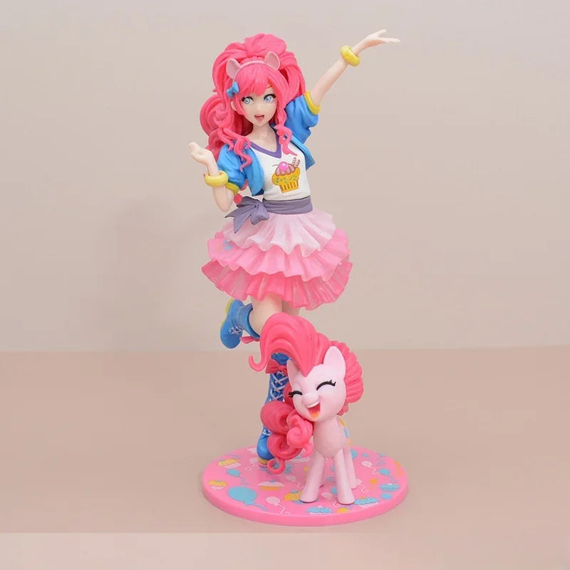 New My Little Poni Series Rainbow Anime Figure Cute Doll Applejack Toy Fluttershy Twi Light Sparkle Model Doll Toy Birthday Gift