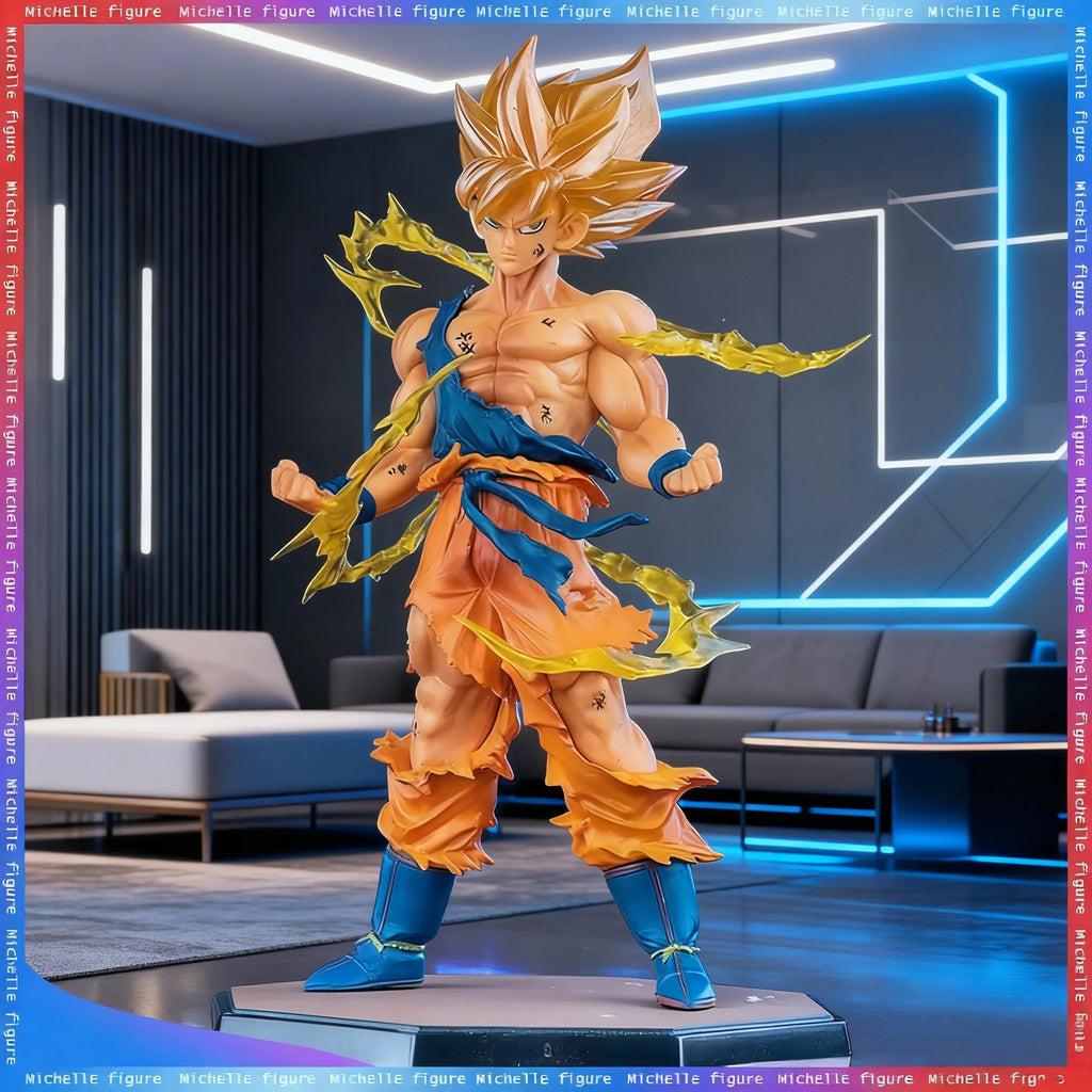 Hot anime Dragon Ball Son Wukong Super Saiyan Doll Wukong DBZ Action Doll Model Desktop Decoration Ornament Gift Collection Doll