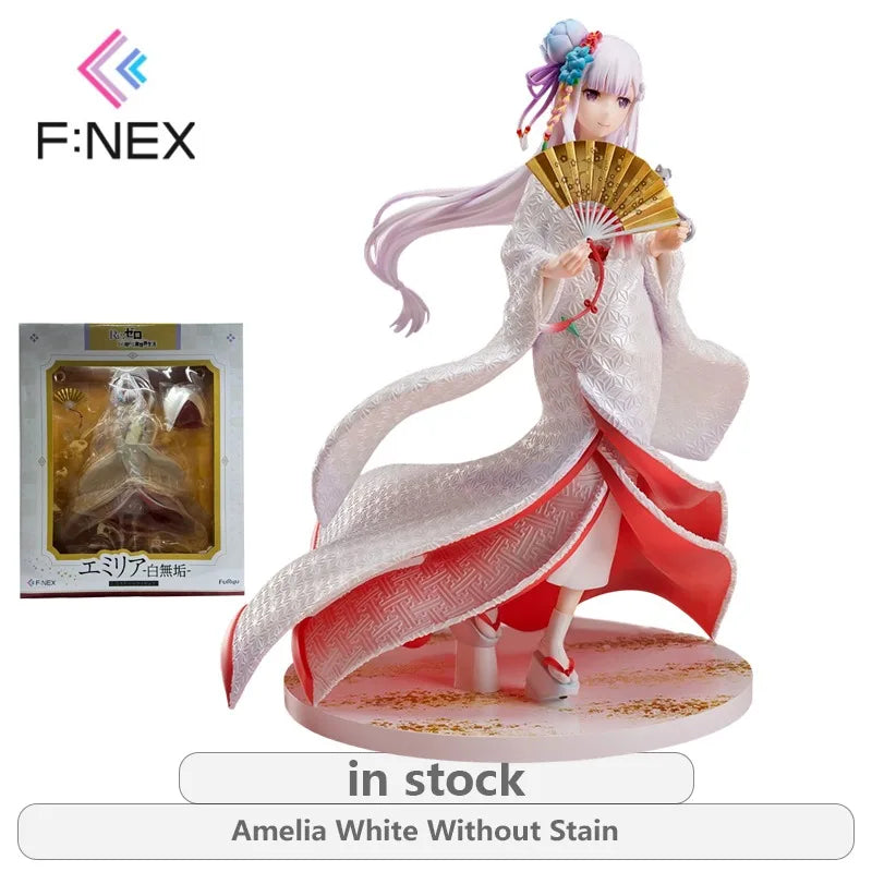 F:NEX Re: Living in A Different World From Scratch Series Ram White Bridal Kimono\Rem's Ghost Marriage Not Movable Figure Statue