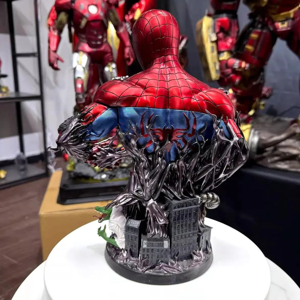 30cm Spider Man Figurine Bust Large Desktop Ornament Spiderman Models Toys Collect Xmas Festival Gift Spiderman Heroes Break Fre