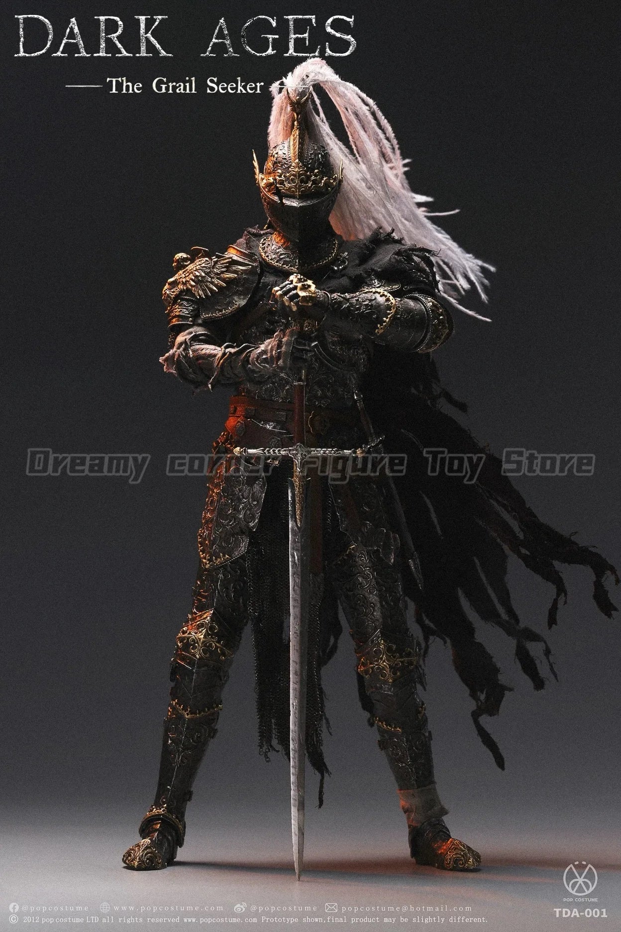 【In Stock】Original POP COSTUME TDA-001 The Dark Ages- Curse of The Grail The Dark Knight Galahad 1/6 Action Figure