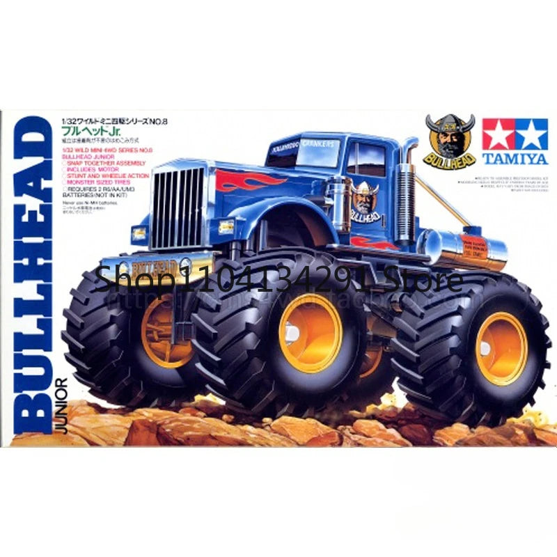 Original Tamiya 4WD Truck TAMIYA Bullhead Big Wheel Truck Monster Truck 17008 Birthday Gift Collectible Toy Model