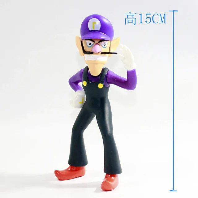 Super Mario Bros Action Figure Toys Toad Peach Luigi Yoshi Donkey Kong Wario Anime Model Ornaments For Children Birthday Gift