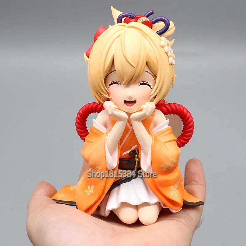 Genshin Impact Figurine GK Cute Raiden Shogun Naganohara Yoimiya Action Figures Yoimiya Anime PVC Model Collection Toys Gifts