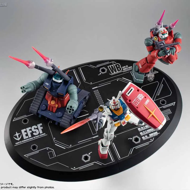 Bandai Original MODEL KIT ROBOT SPIRITS WHITE BASETEAM MS SET Action Figure Model Toy Gifts For boy Collectible Foam box sends