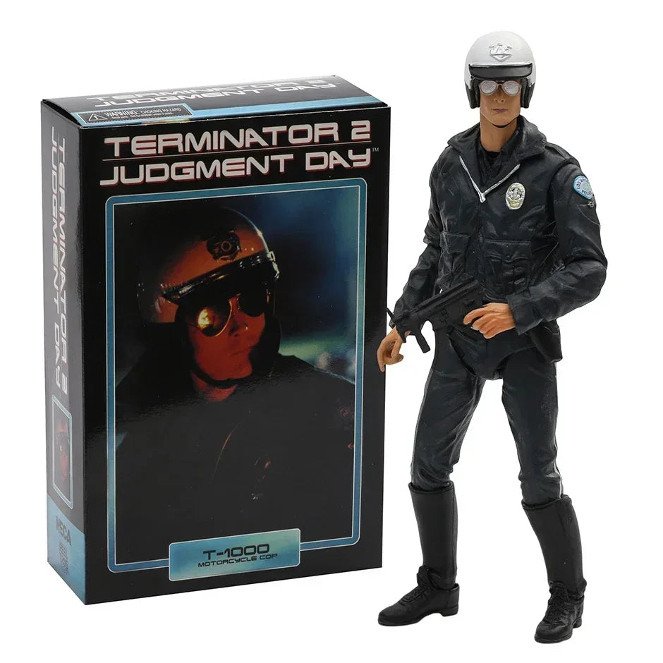 NECA Terminator 2 Judgment Day T-800 T-1000 Action Figure Doll Handmade Model Toy