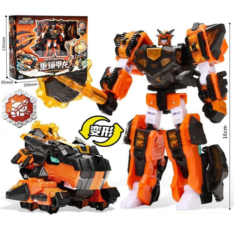 MiniForce Dinoid Warrior Transformation Robot Dinosaur Model REX KAISER Combine Mini Force Deformation Headbot Giganoto Dino Toy