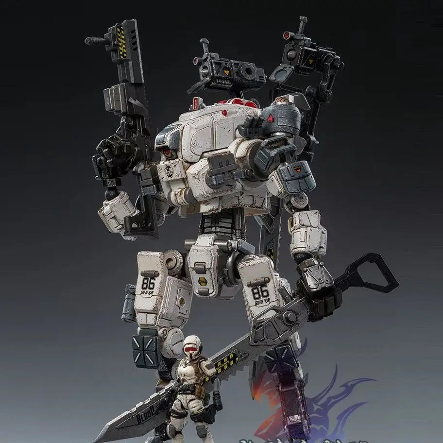 Official Genuine Joytoy Mecha, Steel Bone Robot Toy, Full Articulation Indust Equipped  Military Style Collectible Action Figure