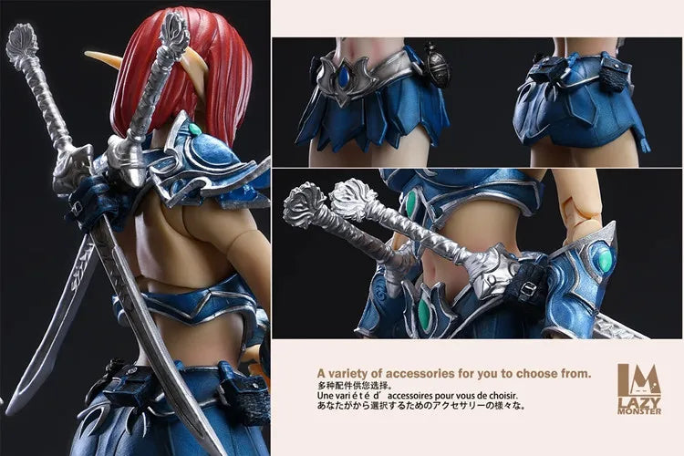 1/12 6 Inch Figure Oakenshire Elf World Of Warcraft Female Soldier Mechanical Girl Toy