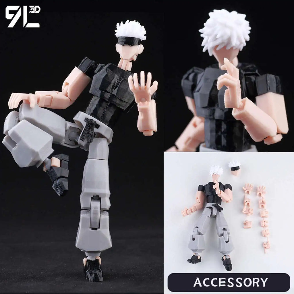 9L3D Cloud FFVII Figure Buster Sword Multi-Joint Articulated Lucky Dummy 13 Anime Action Model Posing Display Children Games toy