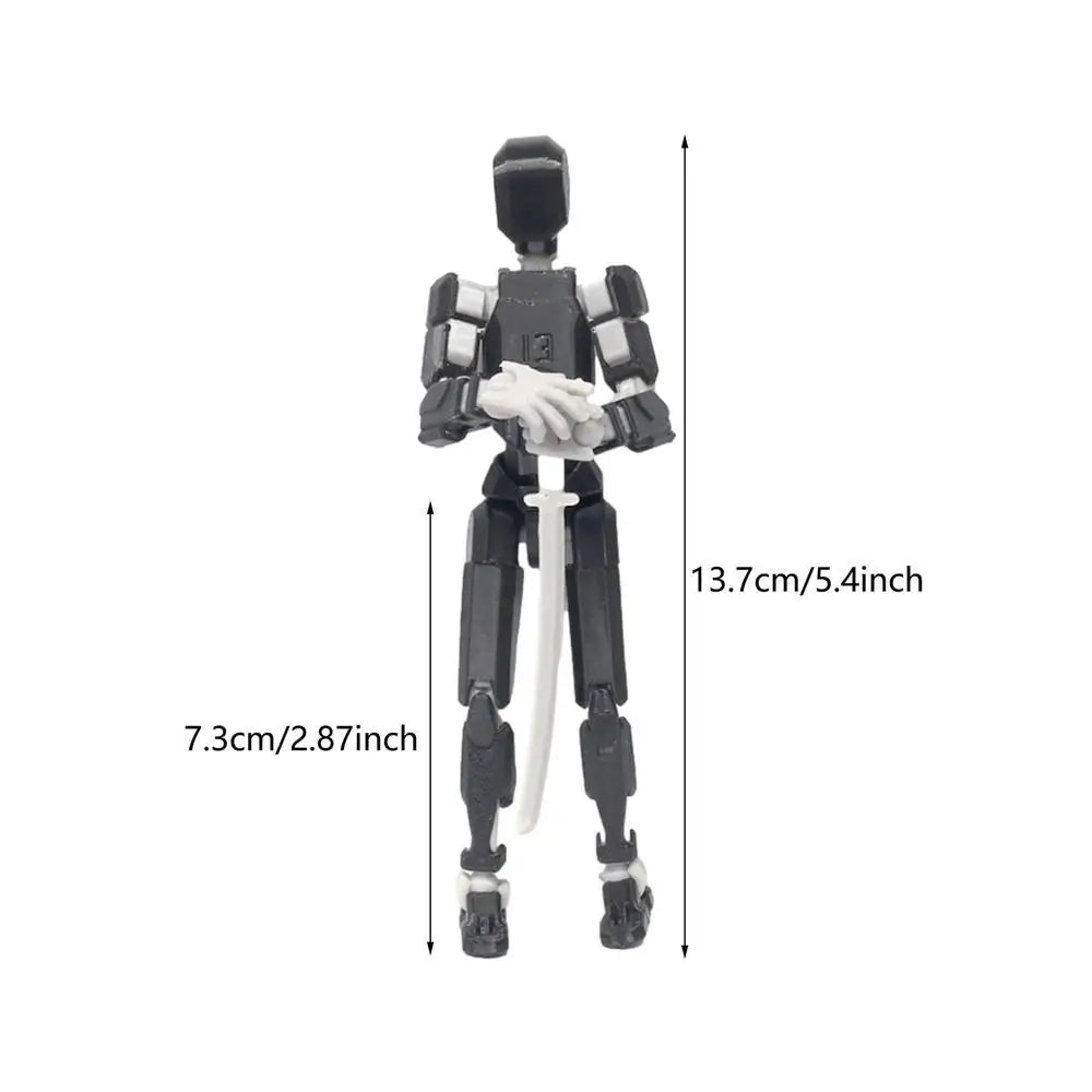 Toy Action Figure 3D Mini Action Figure With Full Body Movable Toy Models Multi-Jointed For Dining Table Coffee Table Desk