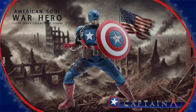 Original Joy Man Toys War Hero Actionfigur Captain American Soul im Maßstab 1/12 Sammlerstück JMToys JM003 Kinderspielzeug Geburtstagsgeschenk