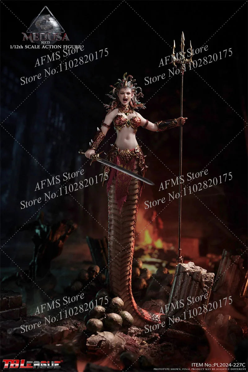 TBLeague PL2024-227 1/12 Scale Collectible Figure Medusa Greek Mythical Snake Haired Witch 6" Women Soldier Action Figure Model