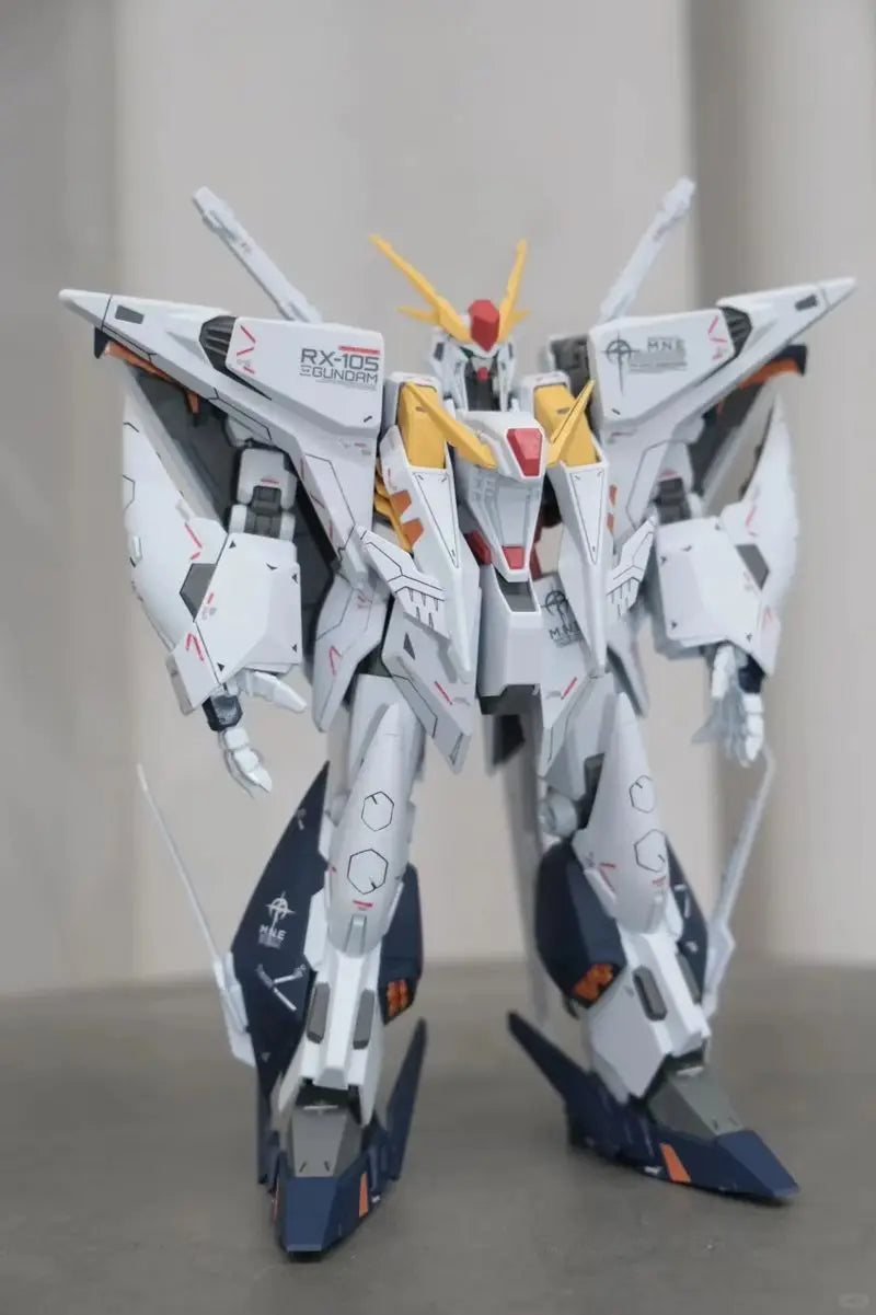 JUJIANG HG RX-105 XI 1/144 Scale Assembly Model Kit Action Figure Robot Toy for Hobbyists And Kids Plastic Model Collection Gift