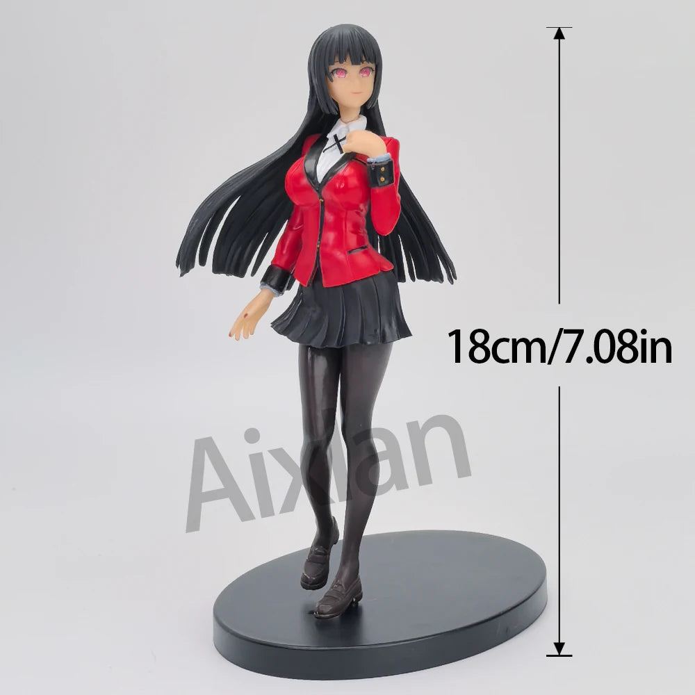17 см ARTFX J Kakegurui Аниме фигурка Jabami Yumeko PVC екшън фигурка Колекционерски модели играчки Подаръчни орнаменти Кукла играчка