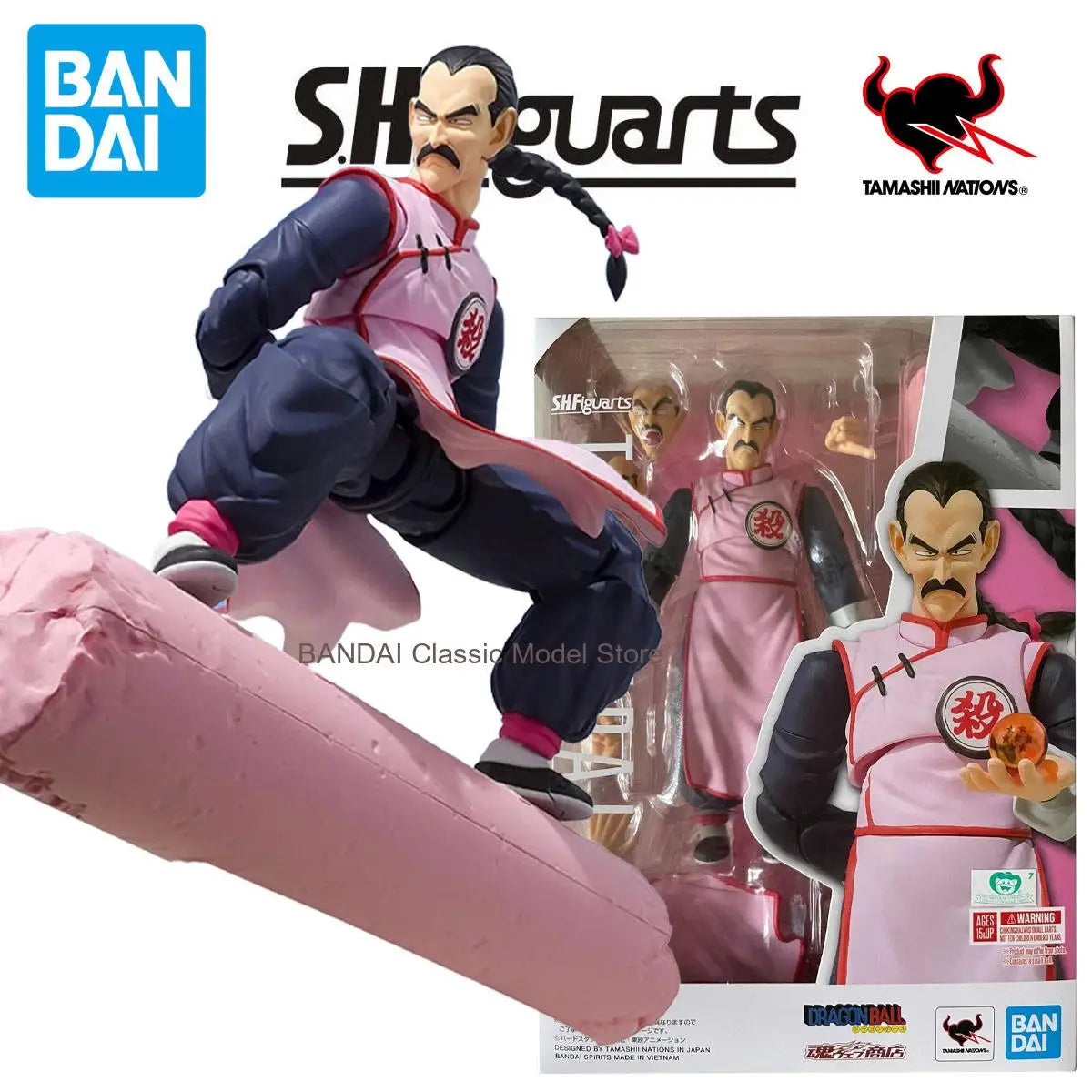 Bandai S.H.Figuarts Dragon Ball TAOPAIPAI Action Figures Genuine SHF Model Kit Figures Collection Model for Childrens Toys Gifts